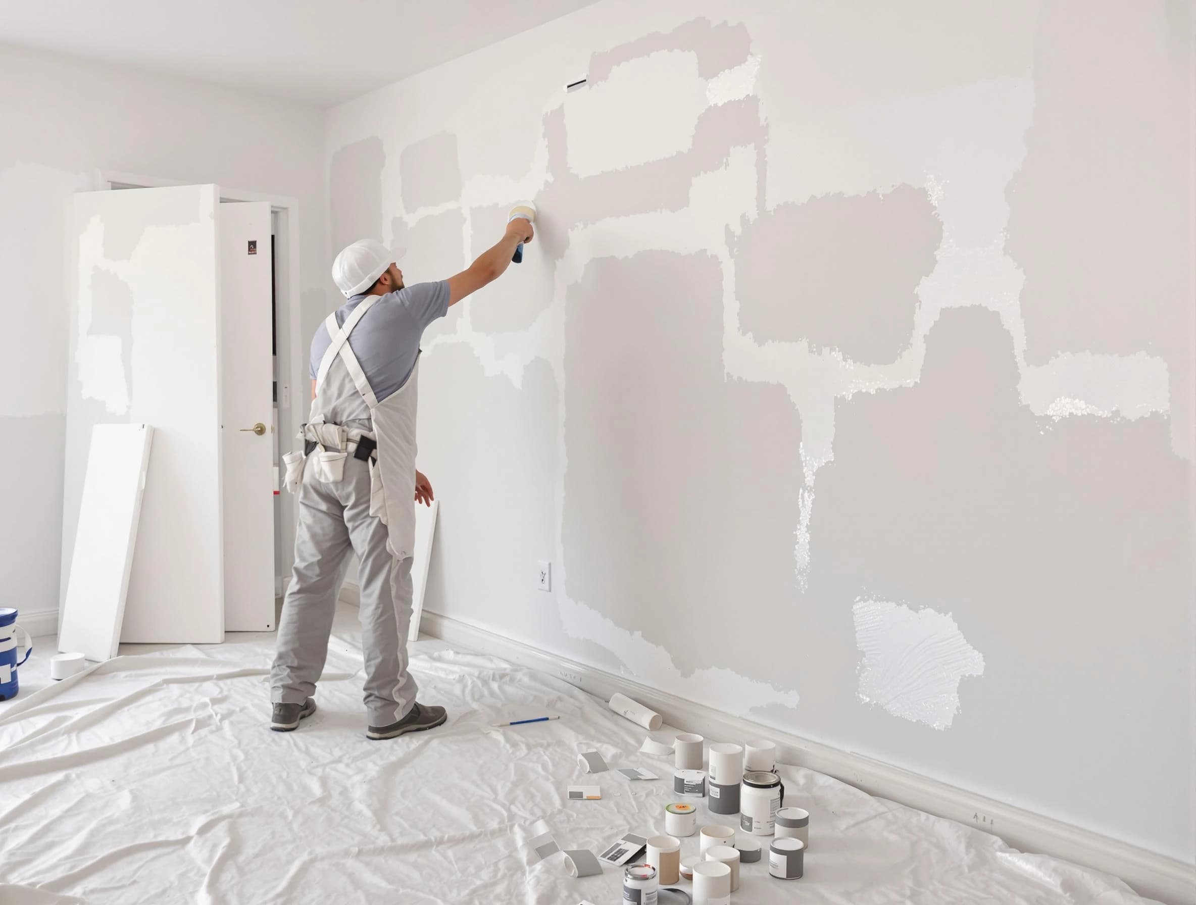 Before and after drywall repair by Shaker Heights House Painters in Shaker Heights