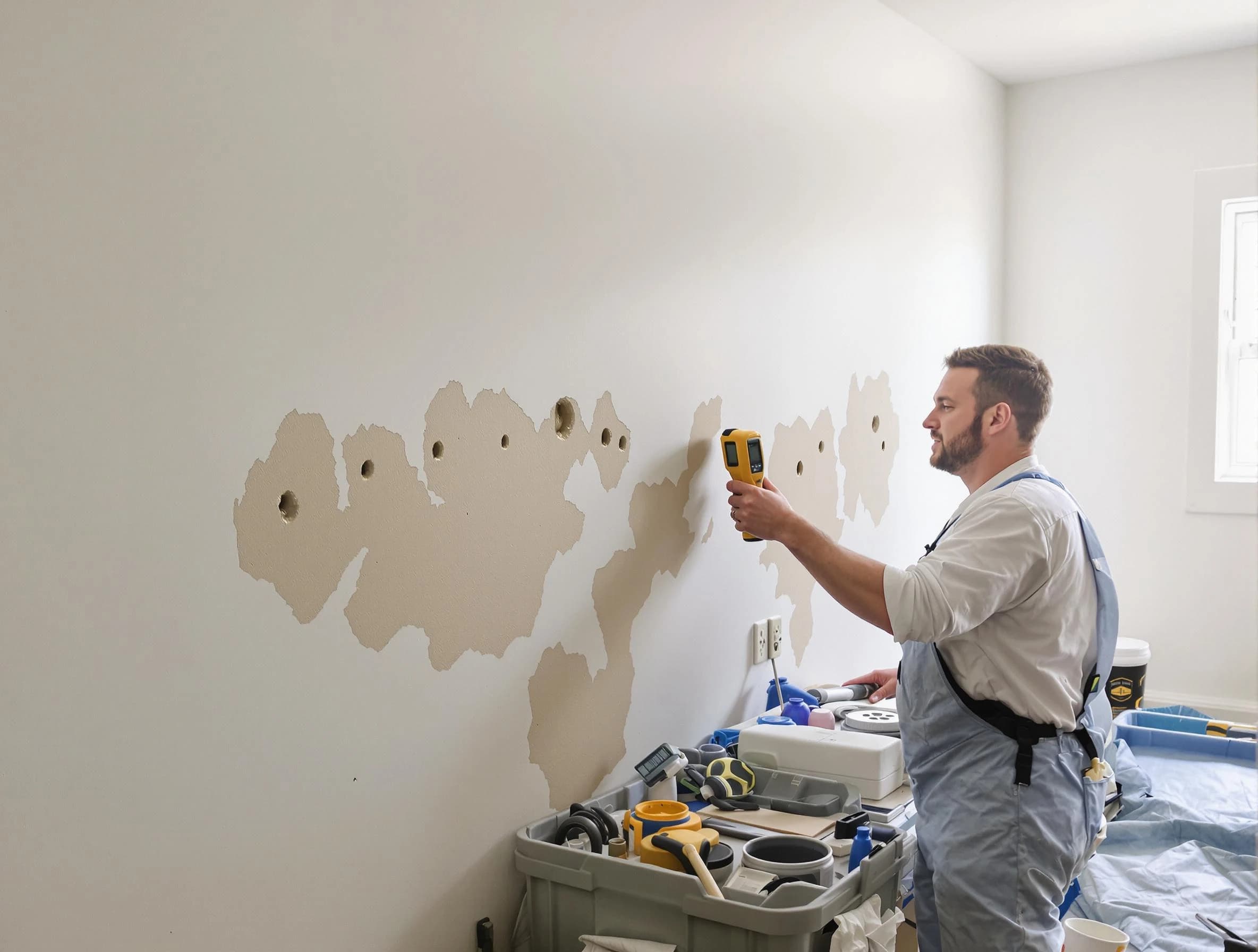 Shaker Heights House Painters repairing damaged drywall in Shaker Heights