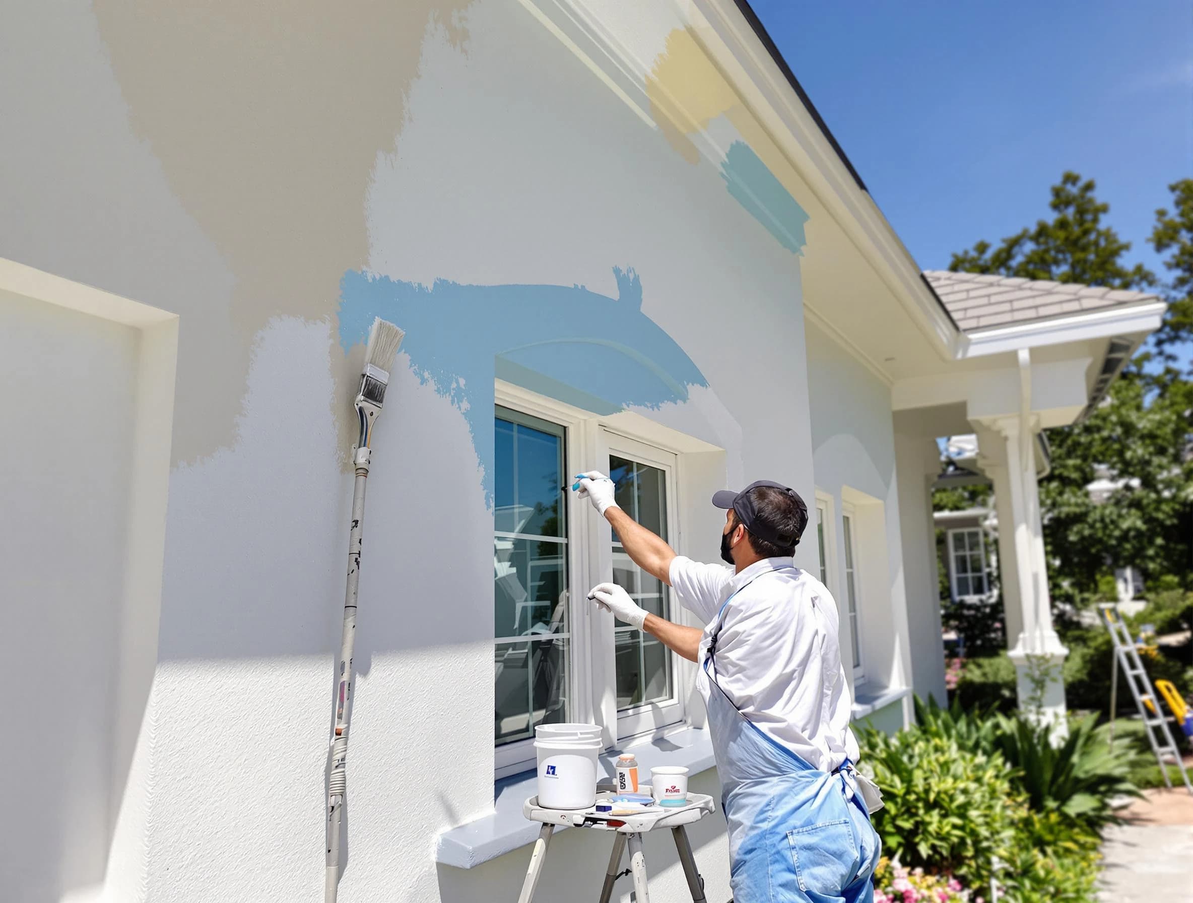 Shaker Heights House Painters professional painting the exterior of a house in Shaker Heights, OH